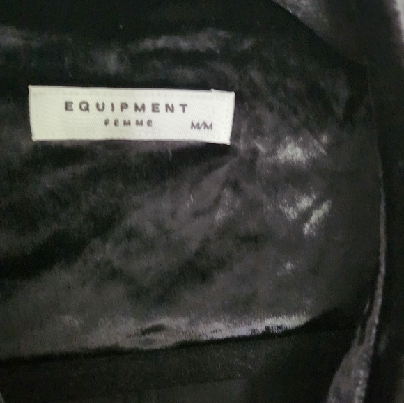 Equipment Womens Velvet Maxi Shirt Dress Size Menduim NEW - Picture 3 of 5